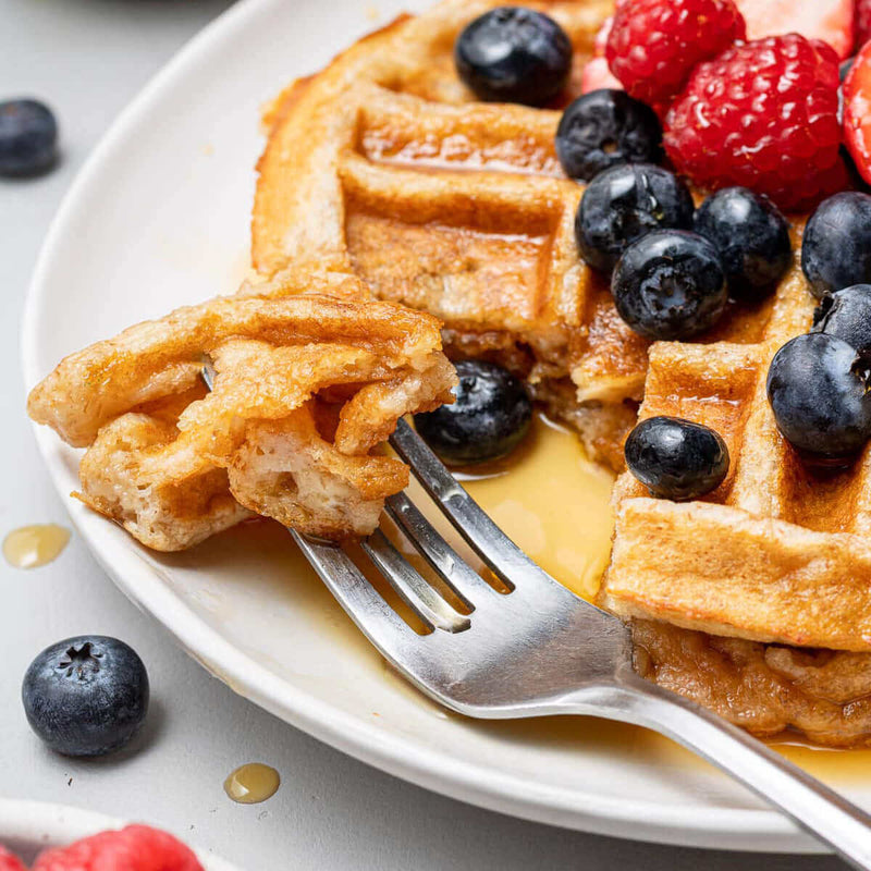 Protein waffles – healthy meal prep for weight loss and muscle gain by Macro Based Diet.